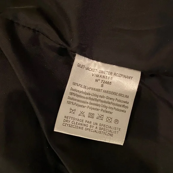 Jacqueline Riu Rabbit fur vest size L - Picture 14 of 15